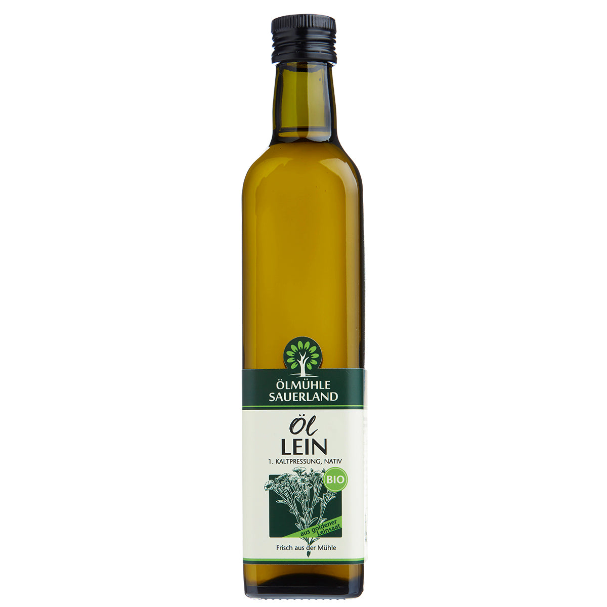 MHD Deal 50%: Leinöl BIOLAND goldene Leinsaat nativ kaltgepresst 500ml