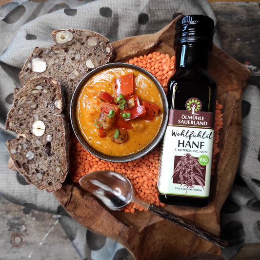 Roten Linsen-Paprika-Aufstrich