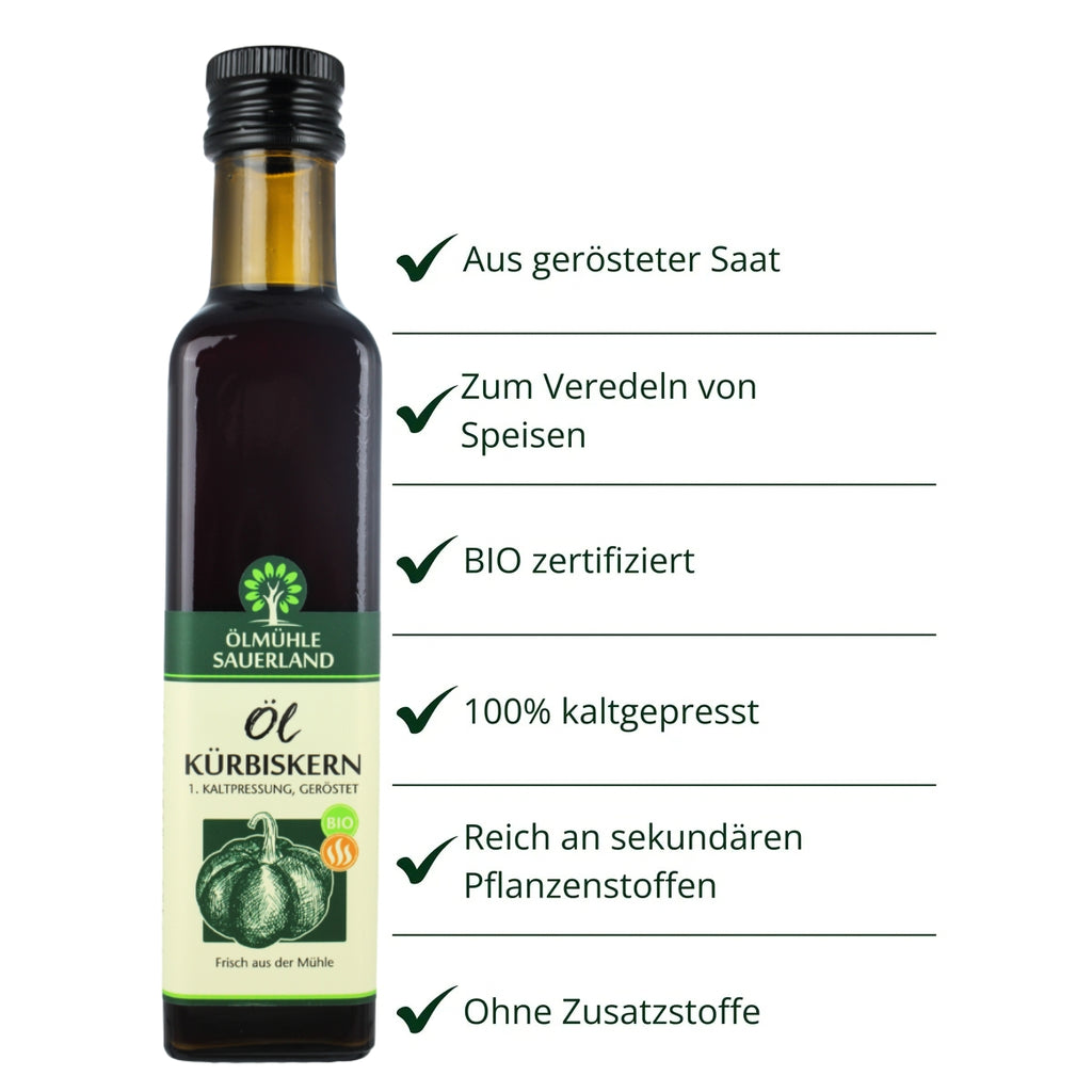 MHD 50% Kürbiskernöl BIO kaltgepresst aus gerösteten Kernen