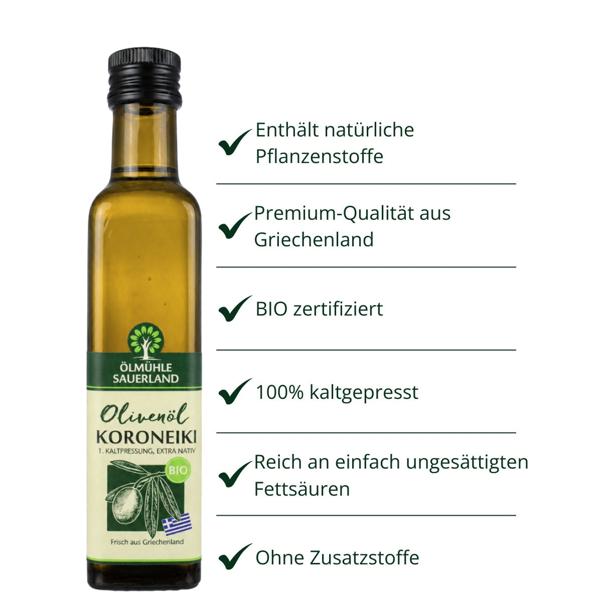 Olivenöl BIO Koroneiki extra nativ kaltgepresst (ehemals Kreta)
