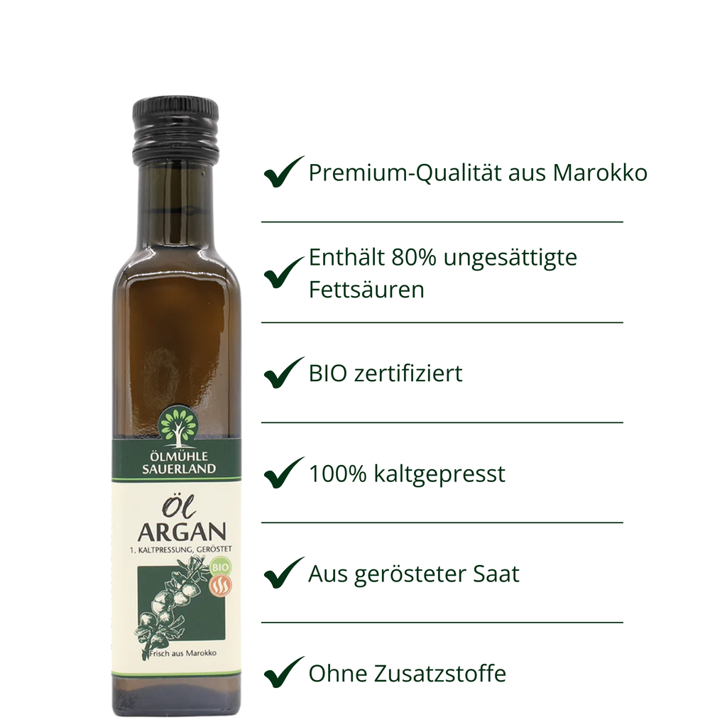 Arganöl BIO aus gerösteten Samen - nach traditioneller Berberart