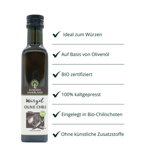 50% MHD: Chili Olivenwürzöl BIO