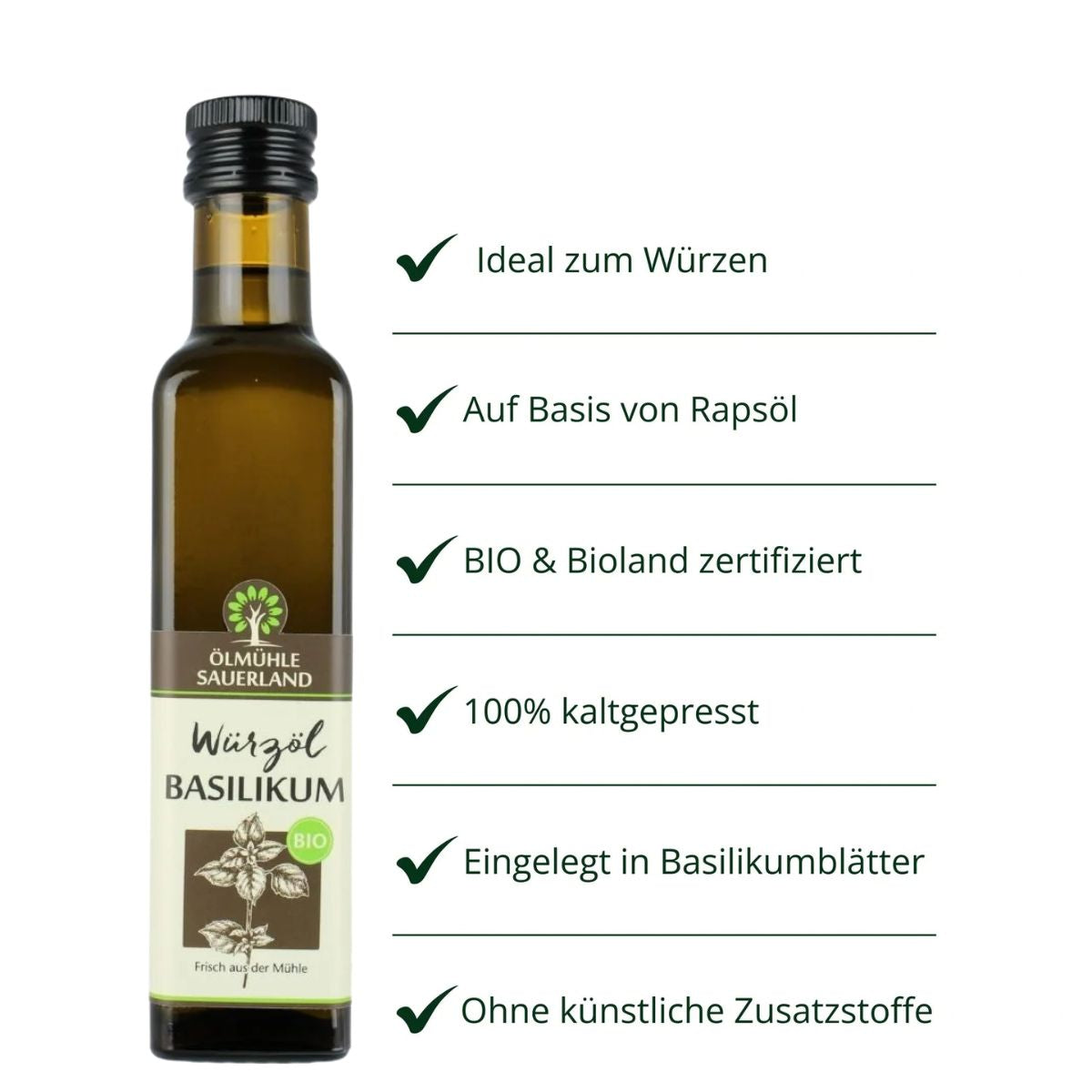 Basilikum Rapswürzöl BIO