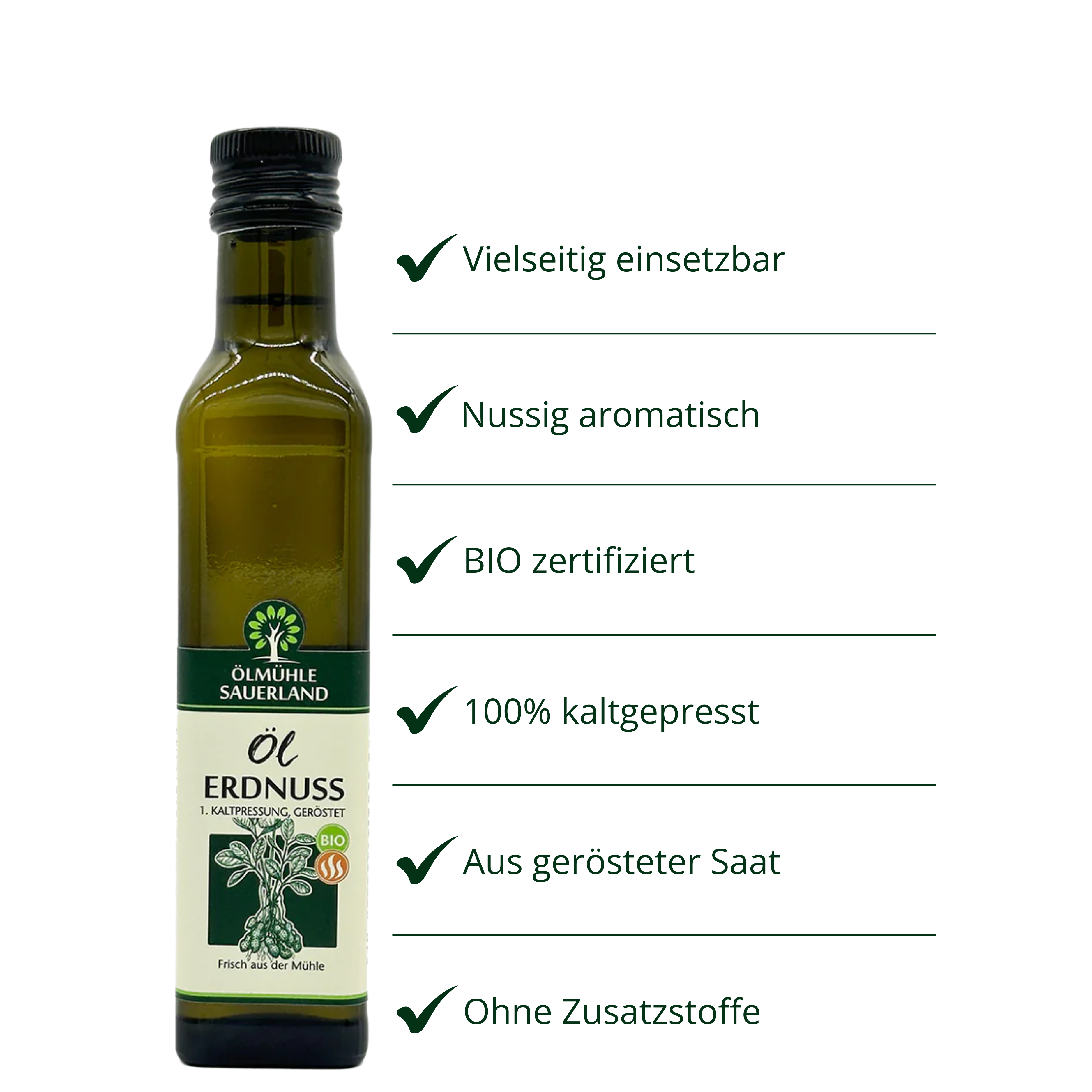 Erdnussöl BIO kaltgepresst geröstet