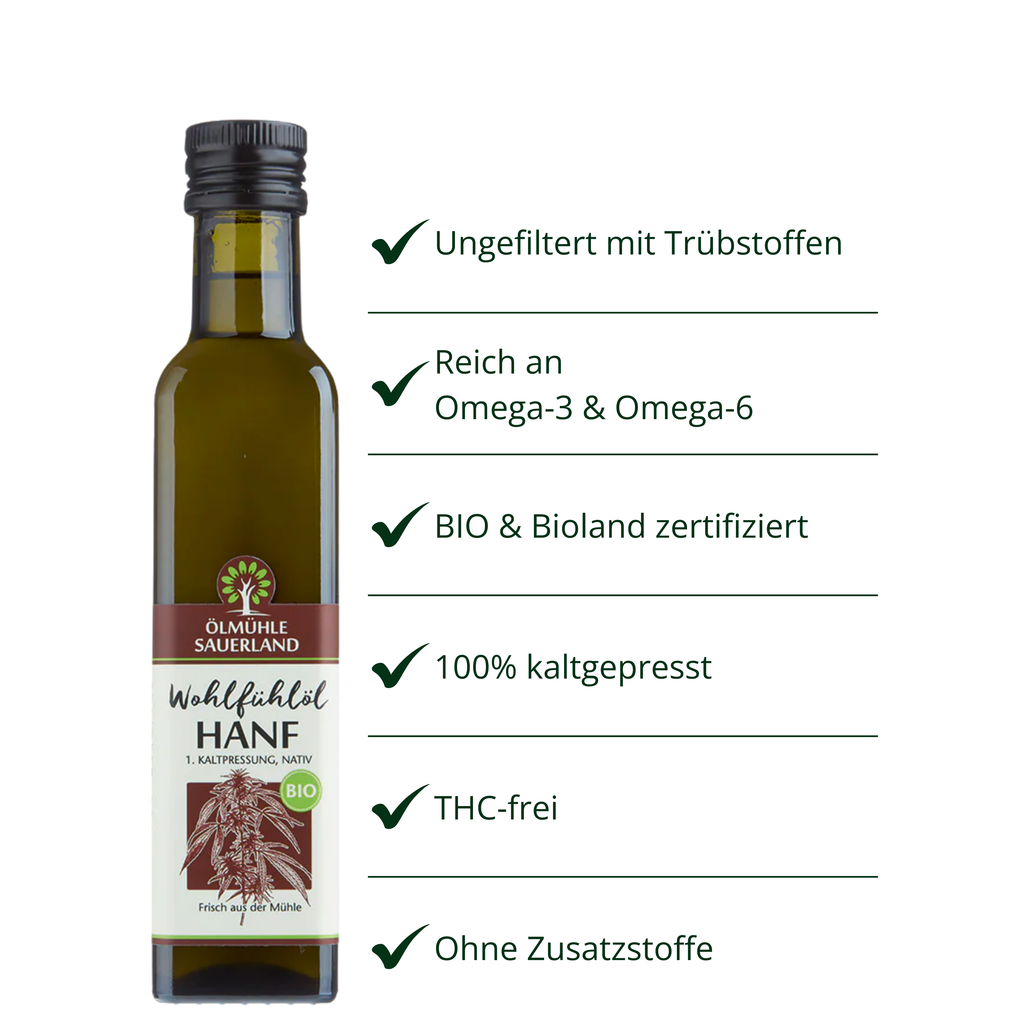 Hanföl BIOLAND kaltgepresst nativ