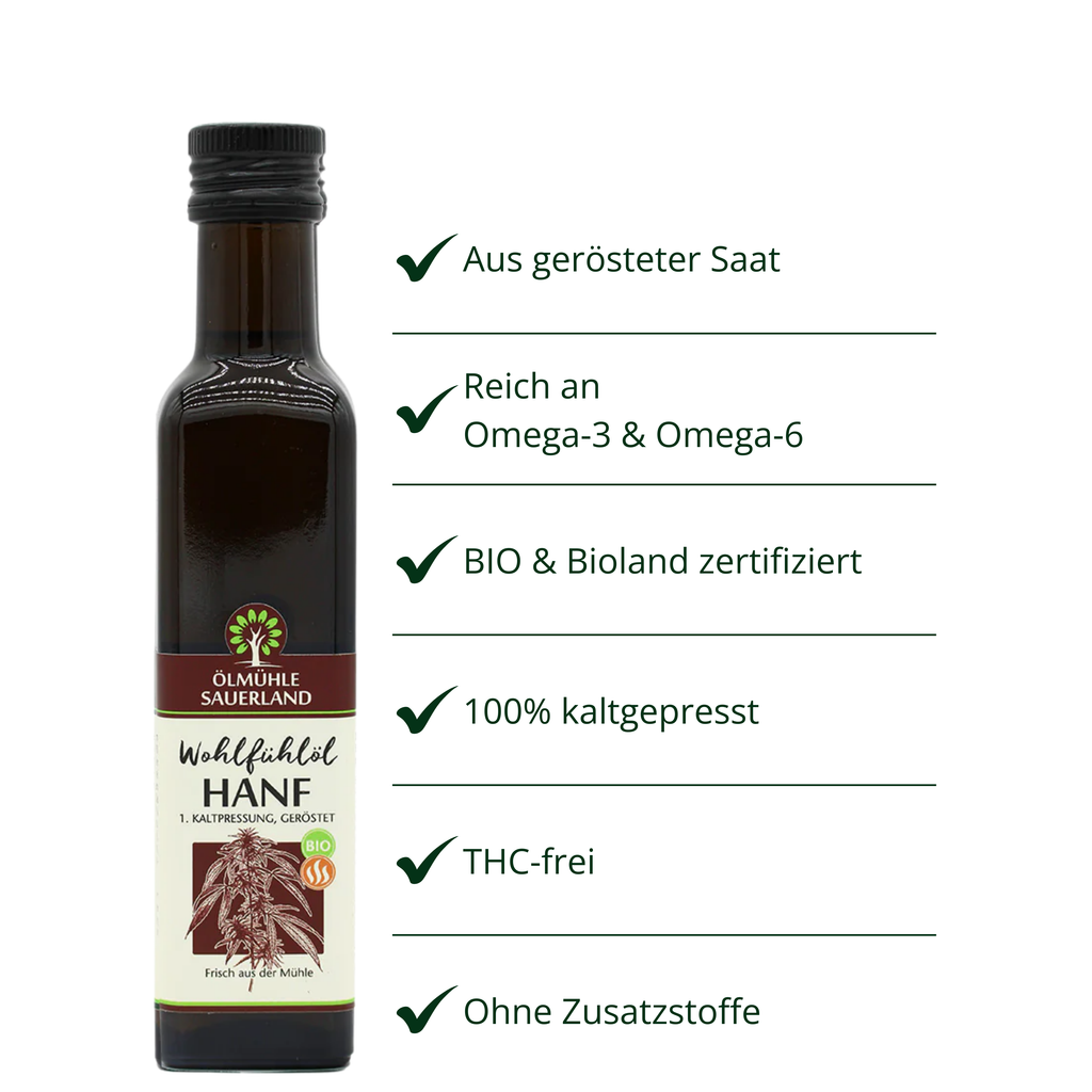 Hanföl BIOLAND kaltgepresst geröstet