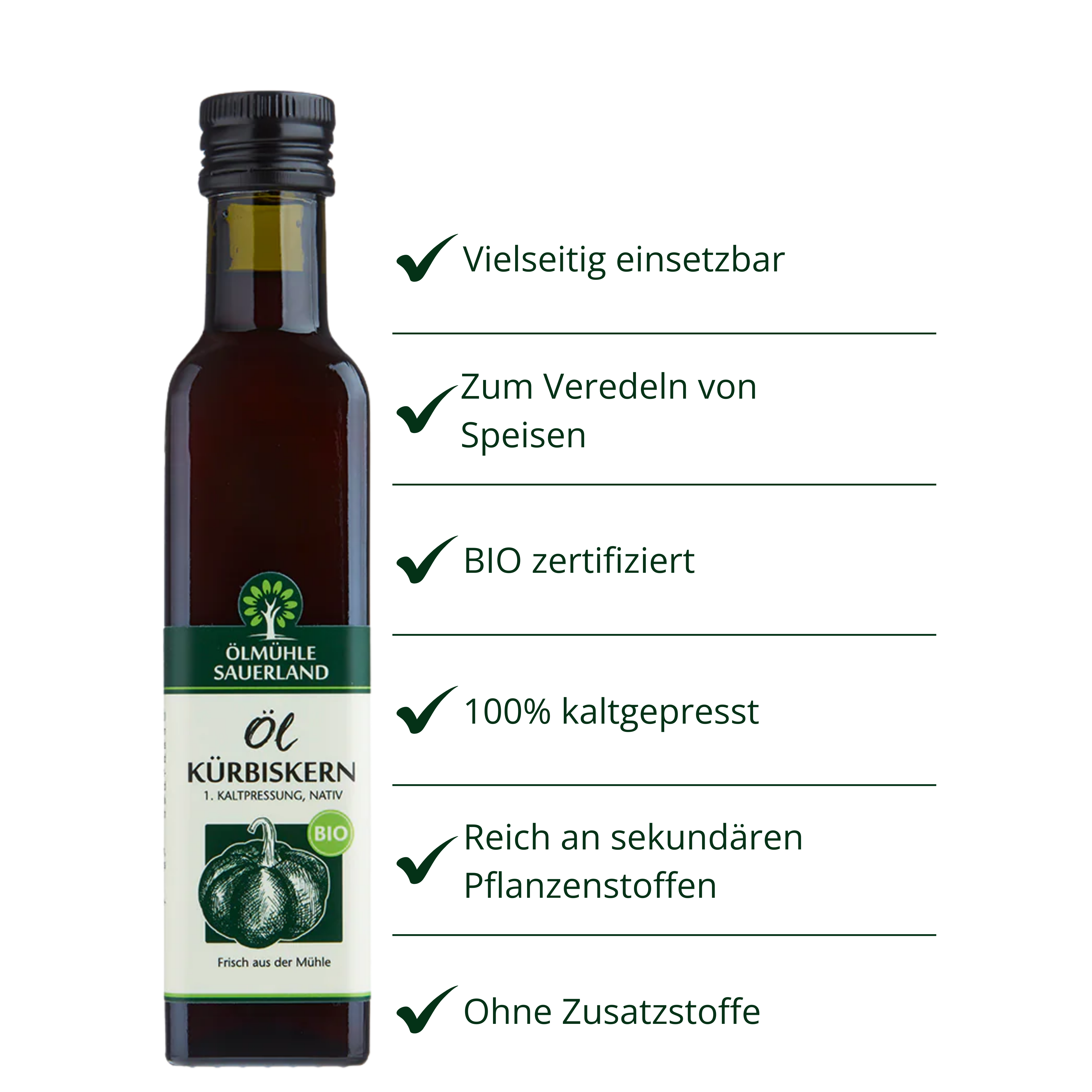 Kürbiskernöl BIO kaltgepresst nativ