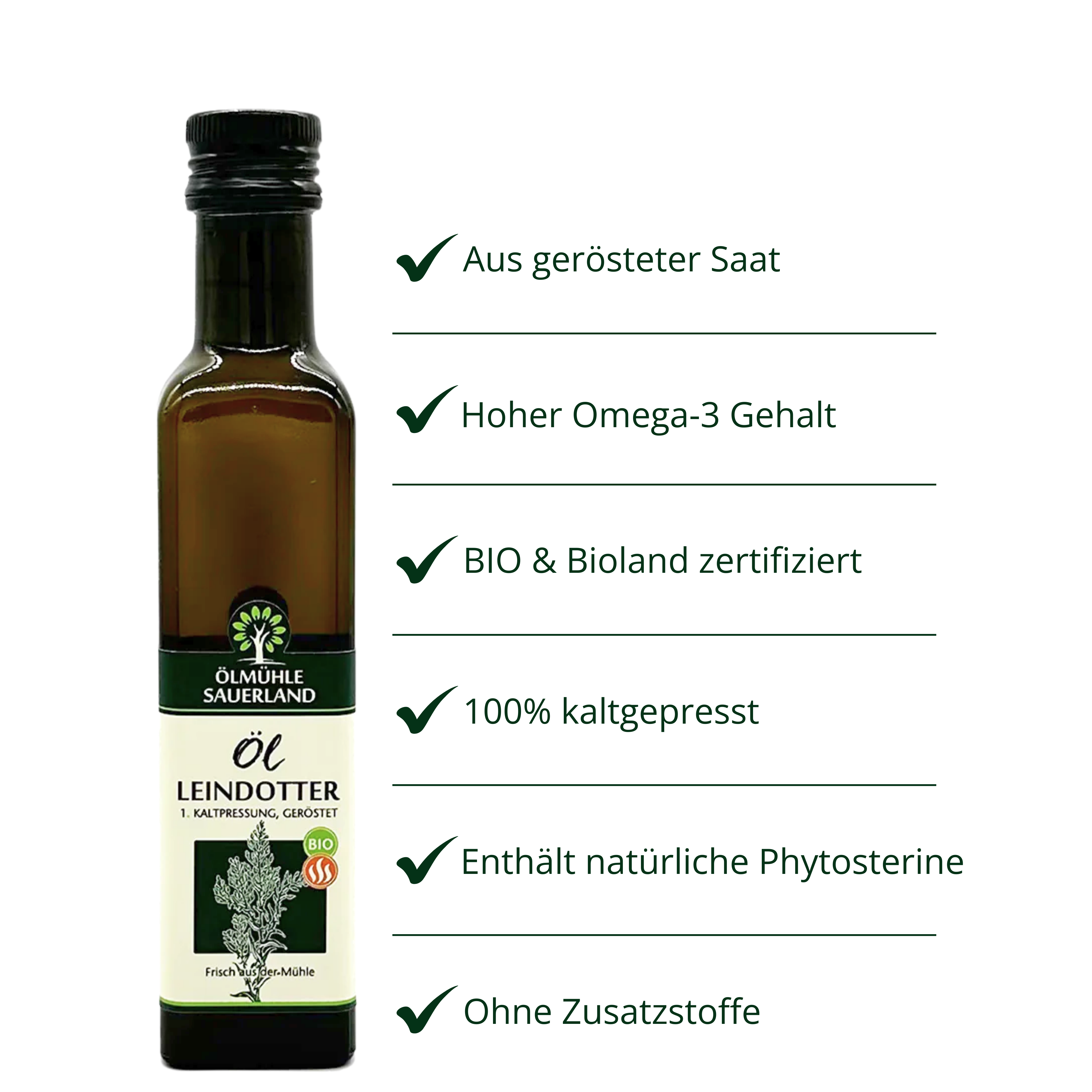 Leindotteröl BIOLAND geröstet kaltgepresst