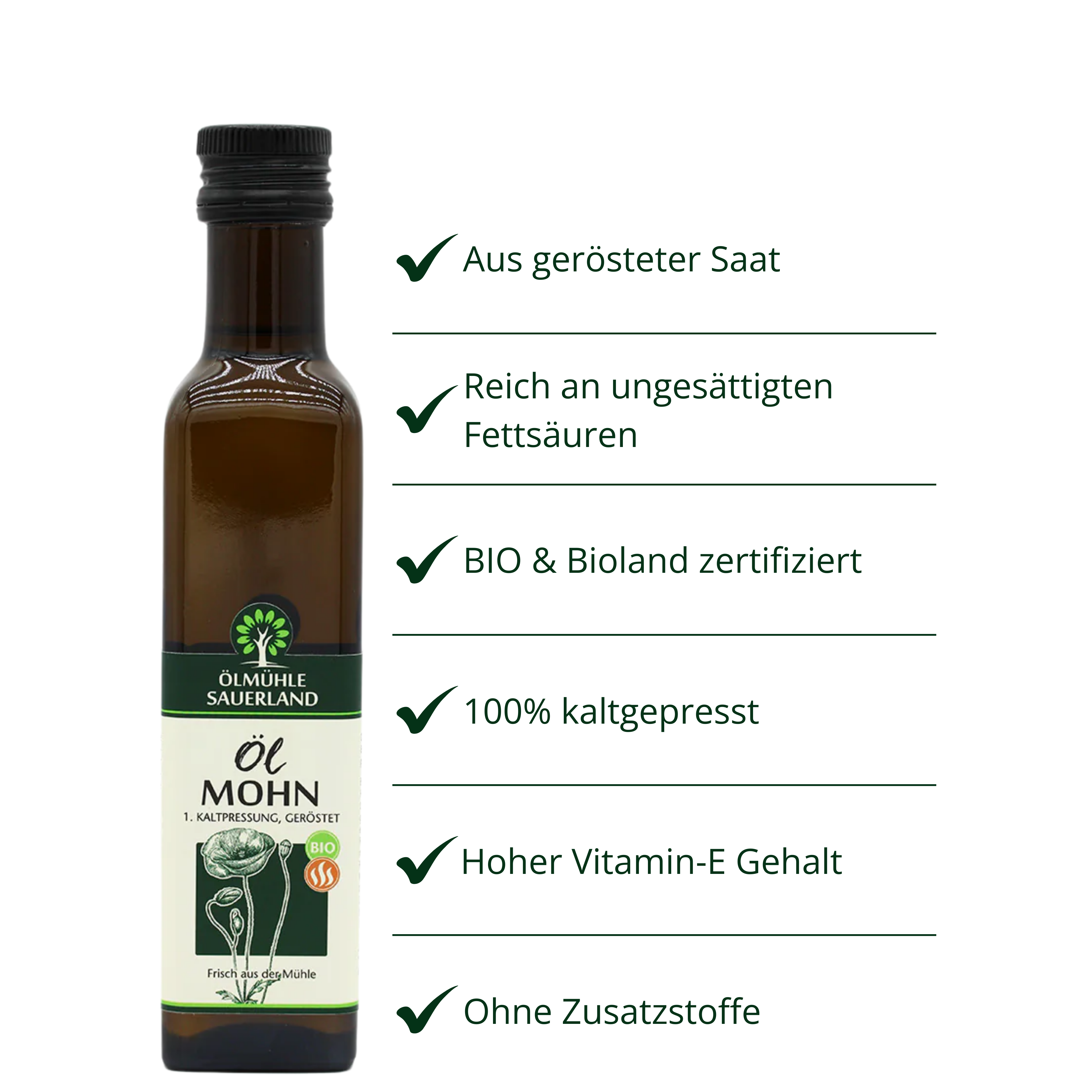 Mohnöl BIOLAND kaltgepresst geröstet