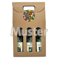 Geschenkkarton 3er 500 ml mit Griff - mit Sticker Ostern