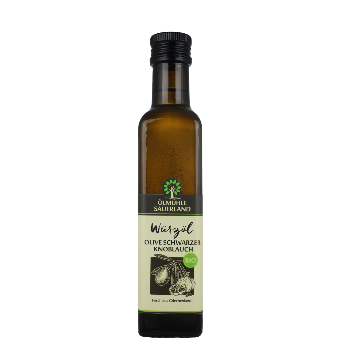 Olivenöl BIO kaltgepresst mit schwarzem Knoblauch
