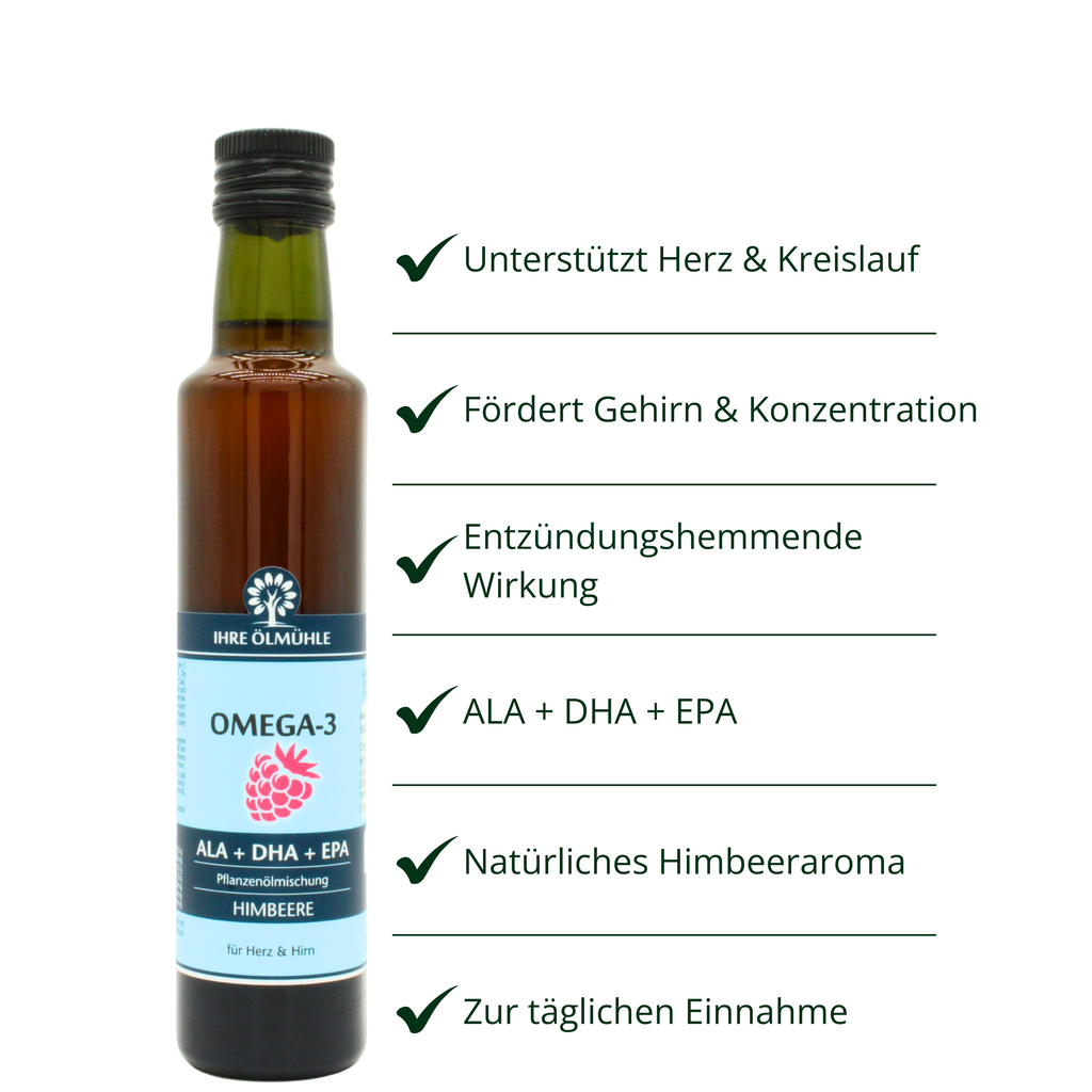 Omega-3 ALA + DHA + EPA Himbeere
