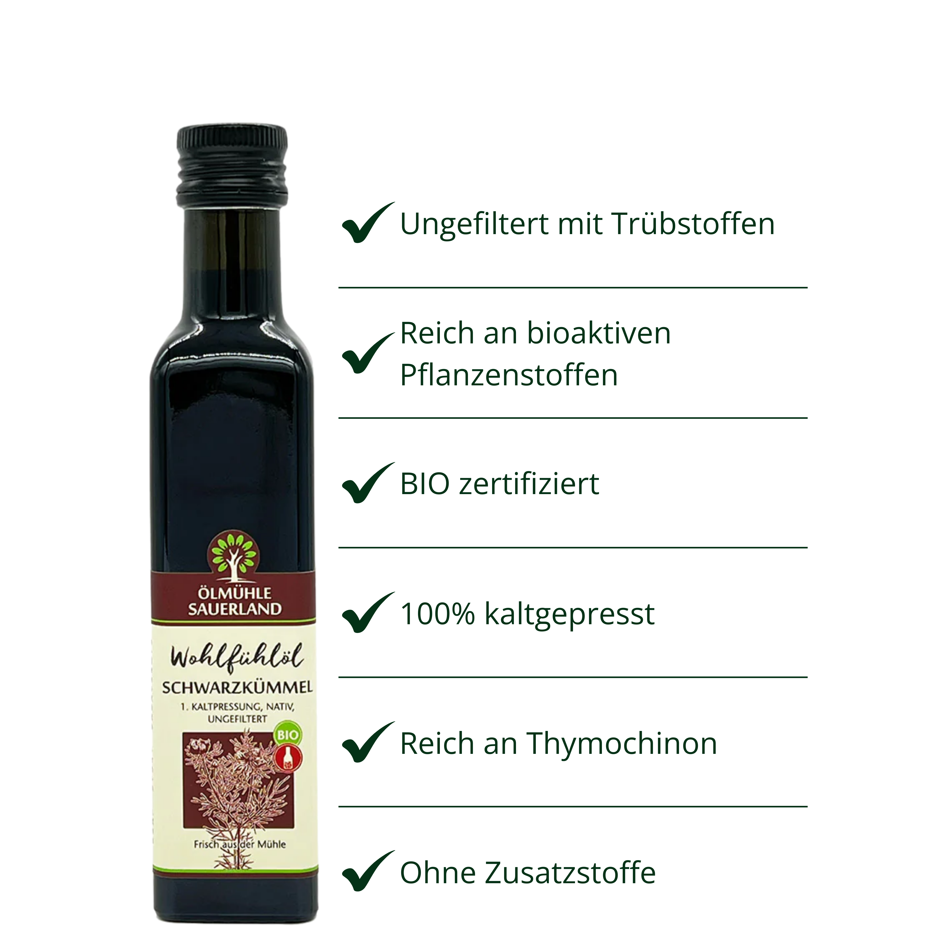 Schwarzkümmelöl Ägypten BIO nativ kaltgepresst ungefiltert