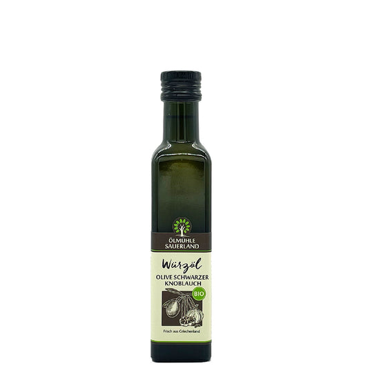 Olivenöl BIO kaltgepresst mit schwarzem Knoblauch