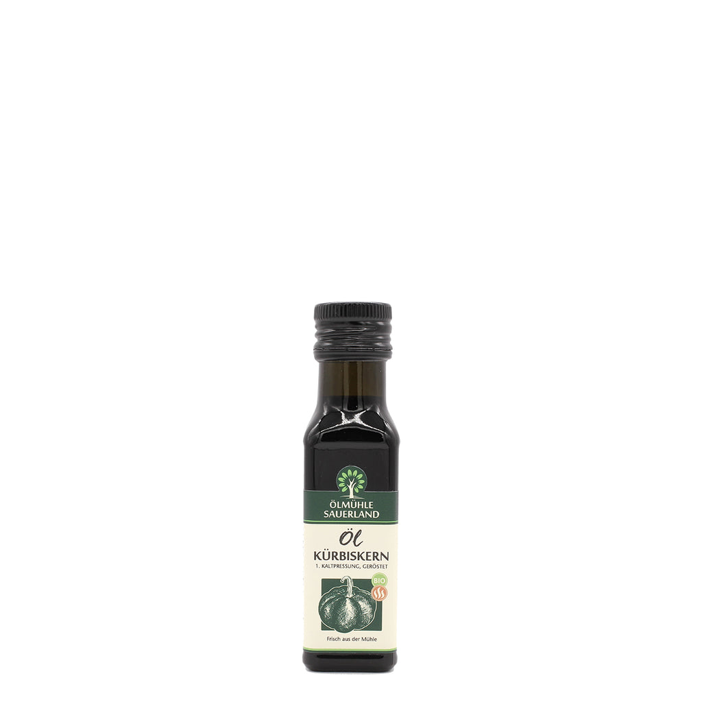 Kürbiskernöl BIO kaltgepresst aus gerösteten Kernen