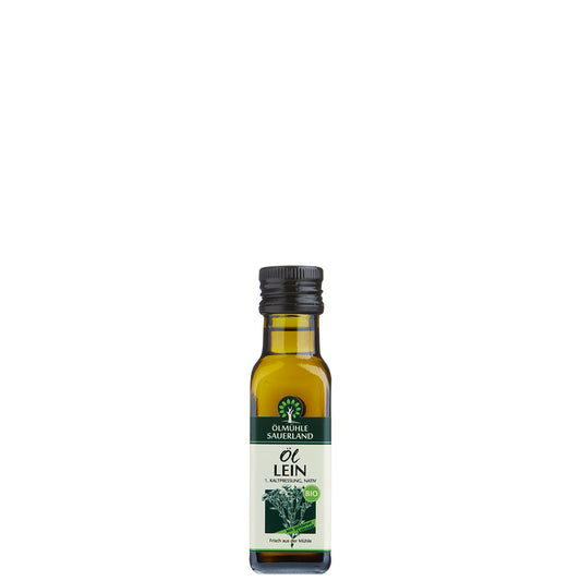 MHD Deal 50 %: Leinöl BIOLAND goldene Leinsaat nativ kaltgepresst 100 ml