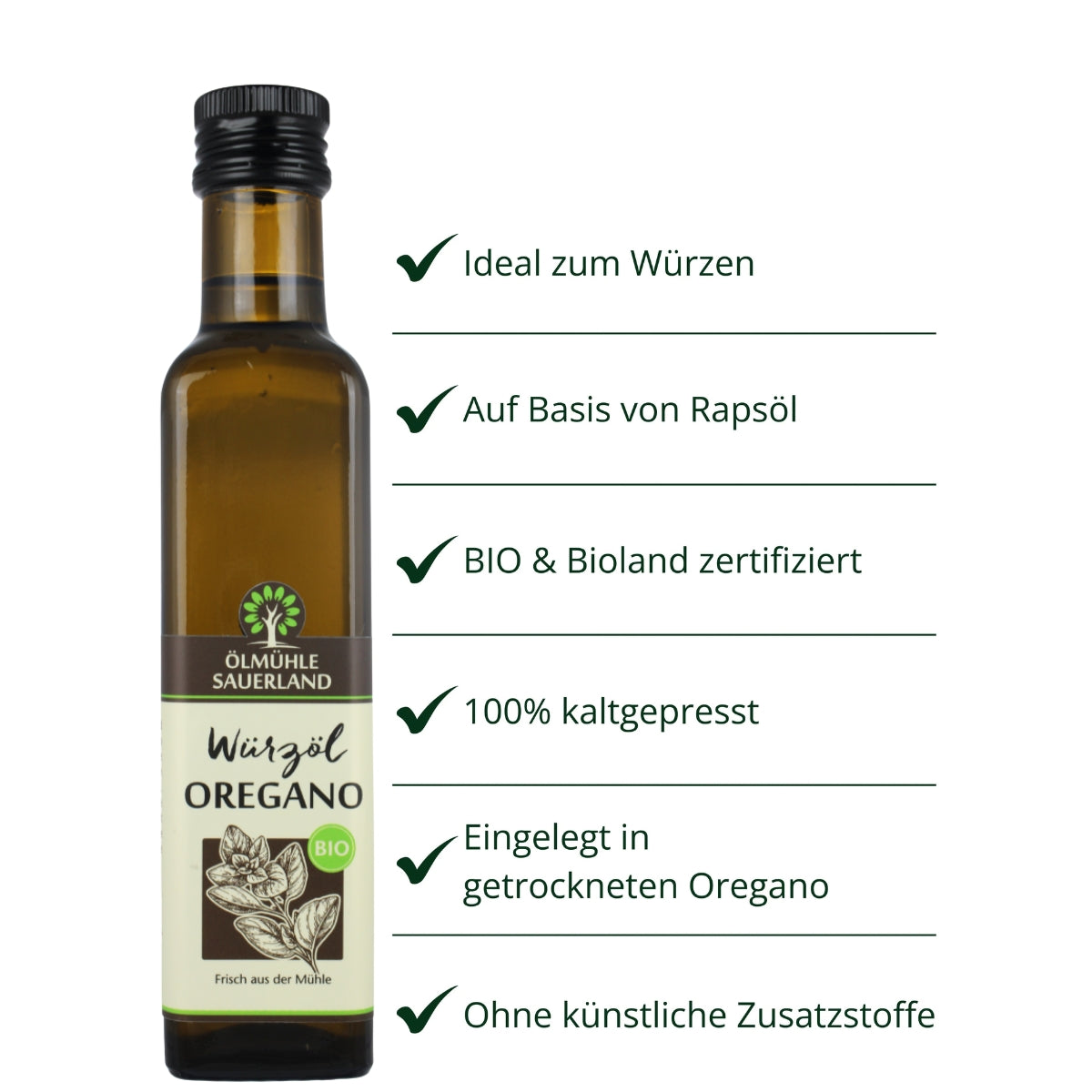 Oregano Rapswürzöl BIOLAND kaltgepresst